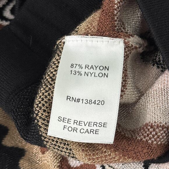 Etcetera Skirt Womens Smal Zig Zag Knit Pencil Pull On Rayon Blend Fall Classic - Picture 4 of 11